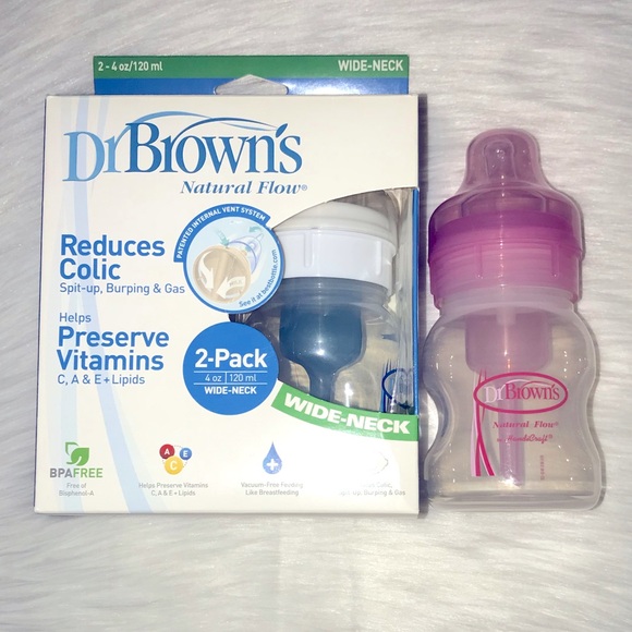 New Dr. Brown's Baby Bottle Set & Pink Wide Neck Bottle set - Picture 1 of 3